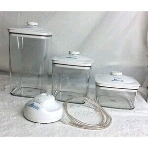 Rival Seal-A-Meal 3 Canisters 3 Lids Hose Sealer Accessory Kit Used Prepper